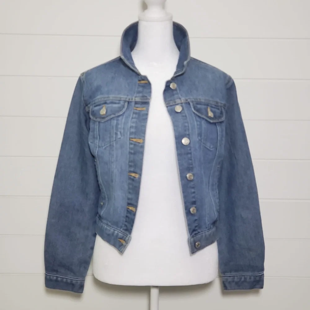 Old Navy Blue Denim classic Jeans Jacket Girl Size S‎